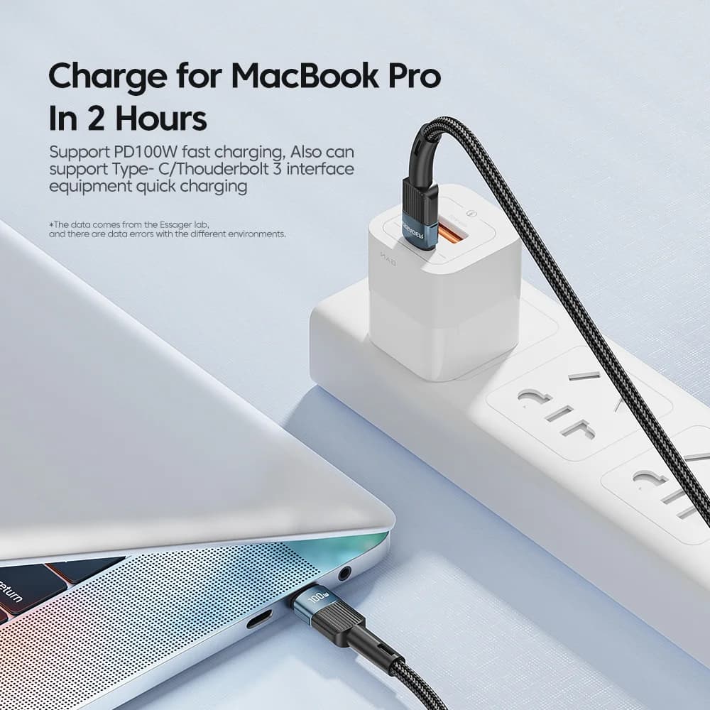 Cáp sạc nhanh USB-C sang USB-C 100W, dài 3m