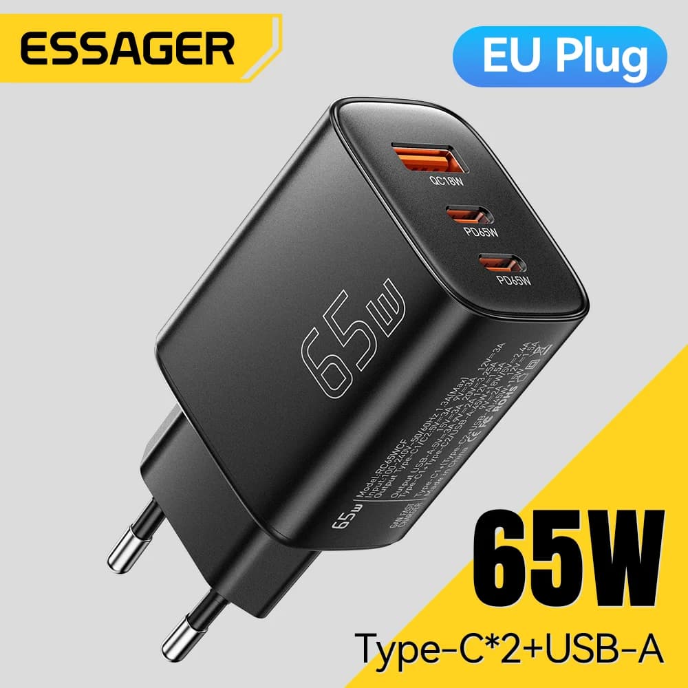 Bộ sạc GaN USB-C 65W hỗ trợ Quick Charge 4.0