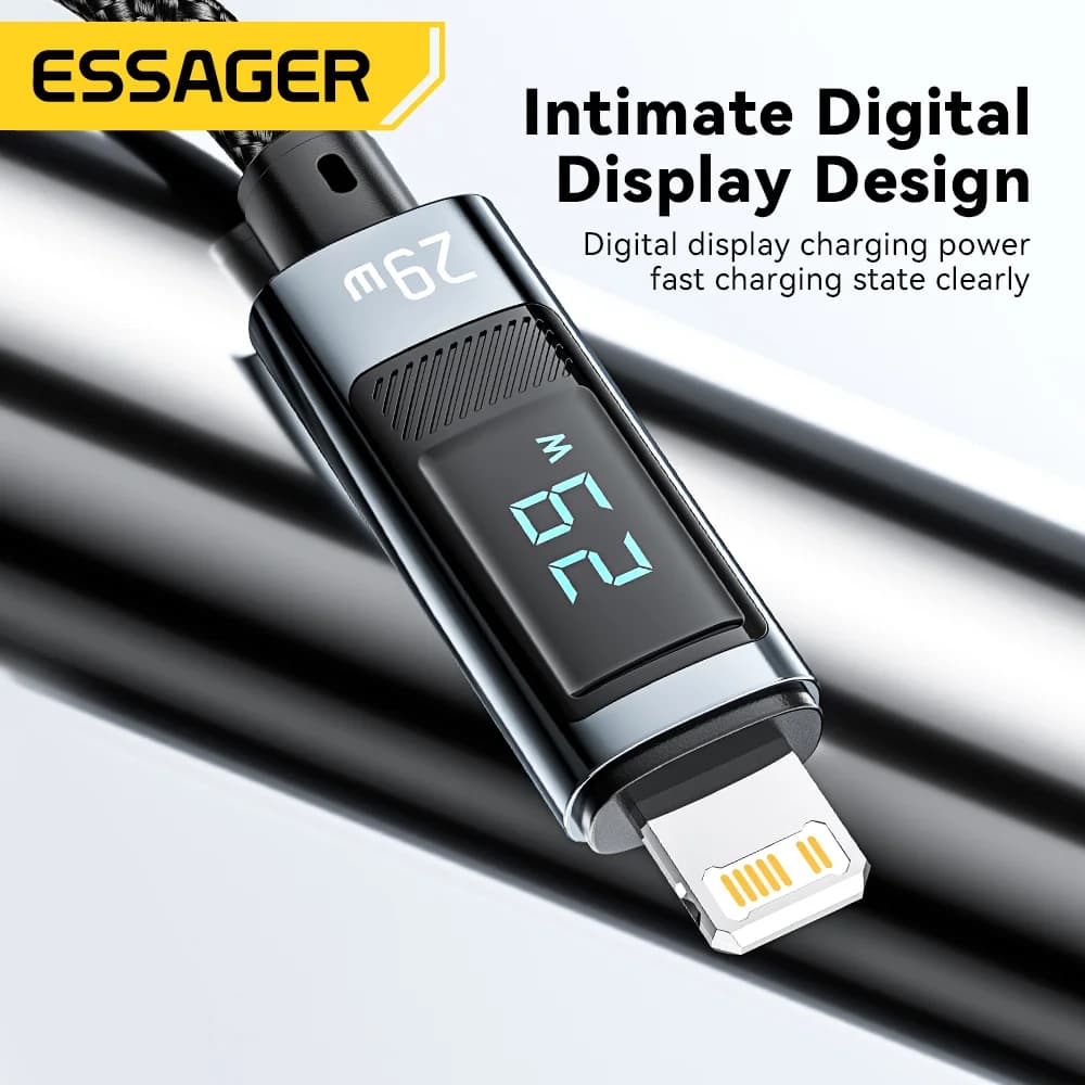 Cáp USB-C Sang Lightning Sạc Nhanh PD Có Màn Hình Hiển Thị