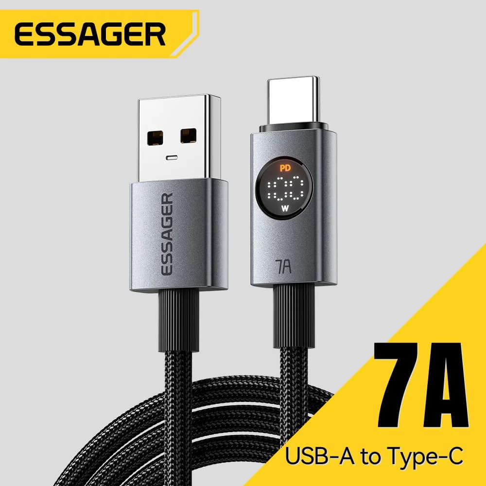 Cáp USB-C 7A 100W có màn hình hiển thị kỹ thuật số