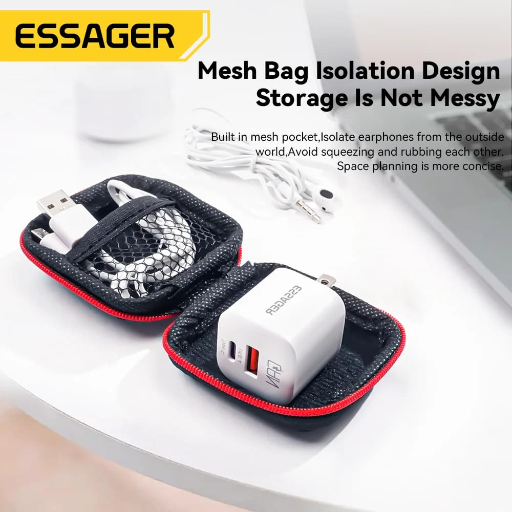 Túi Đựng Tai Nghe Và Sắp Xếp Dây Cáp Mini