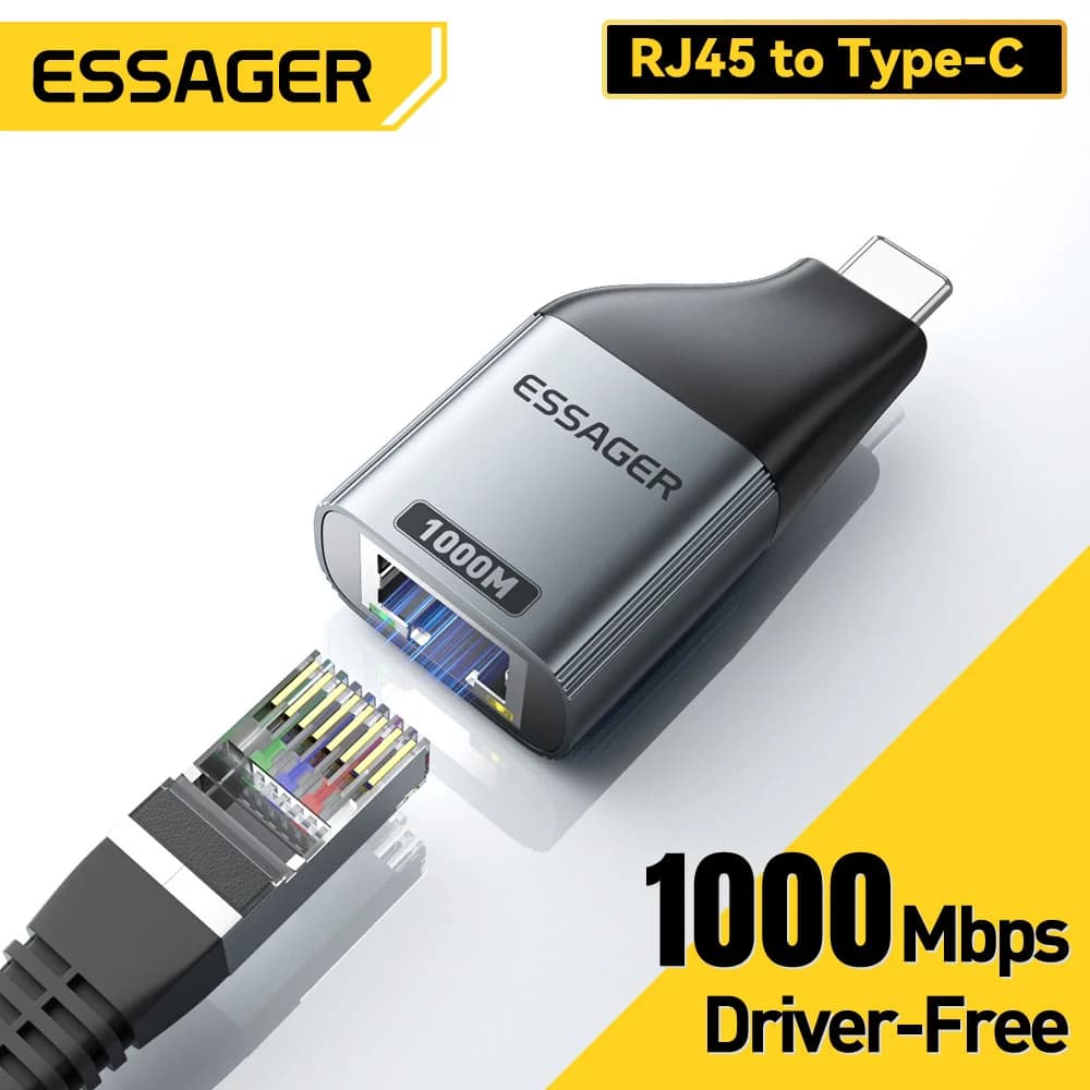 Bộ chuyển đổi Ethernet RJ45 Gigabit sang USB-C