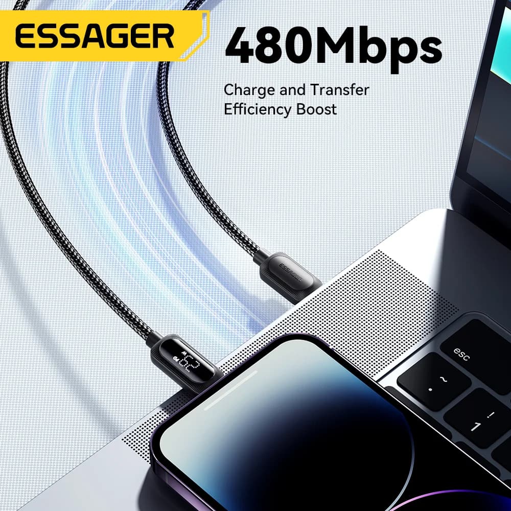 Cáp USB-C sang Lightning 29W có màn hình hiển thị
