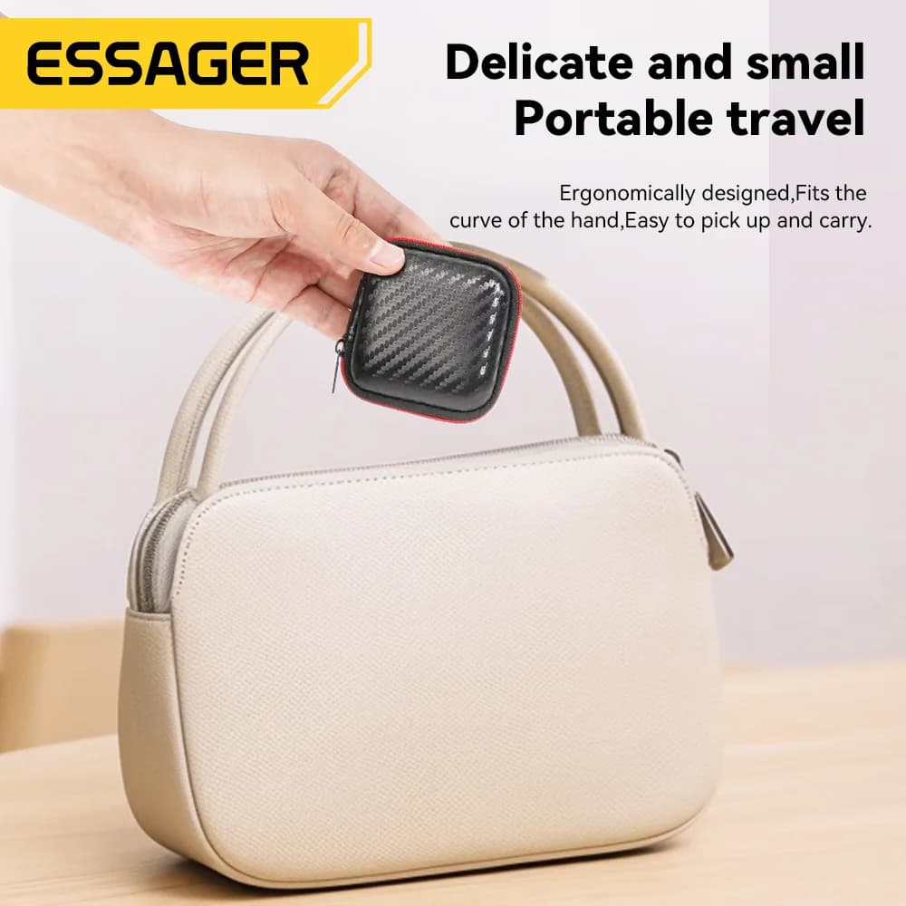 Túi Đựng Tai Nghe Và Sắp Xếp Dây Cáp Mini