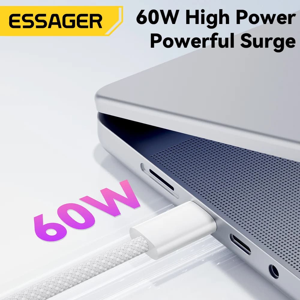 Dây cáp dữ liệu sạc nhanh USB-C sang USB-C 60W