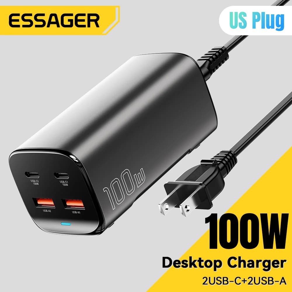 Bộ sạc bàn GaN Laptop 4-in-1 100W