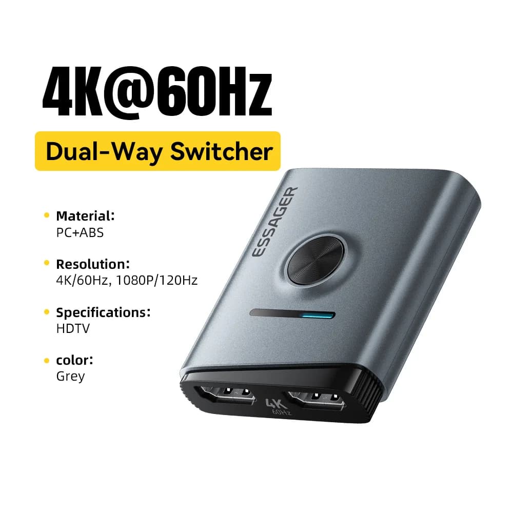 Bộ chuyển đổi HDMI Switcher/ Splitter 2-in-1 4K 60Hz