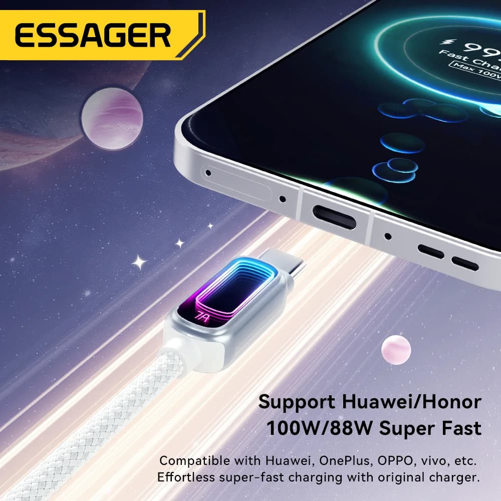 Cáp USB-C sạc nhanh PD 100W 7A