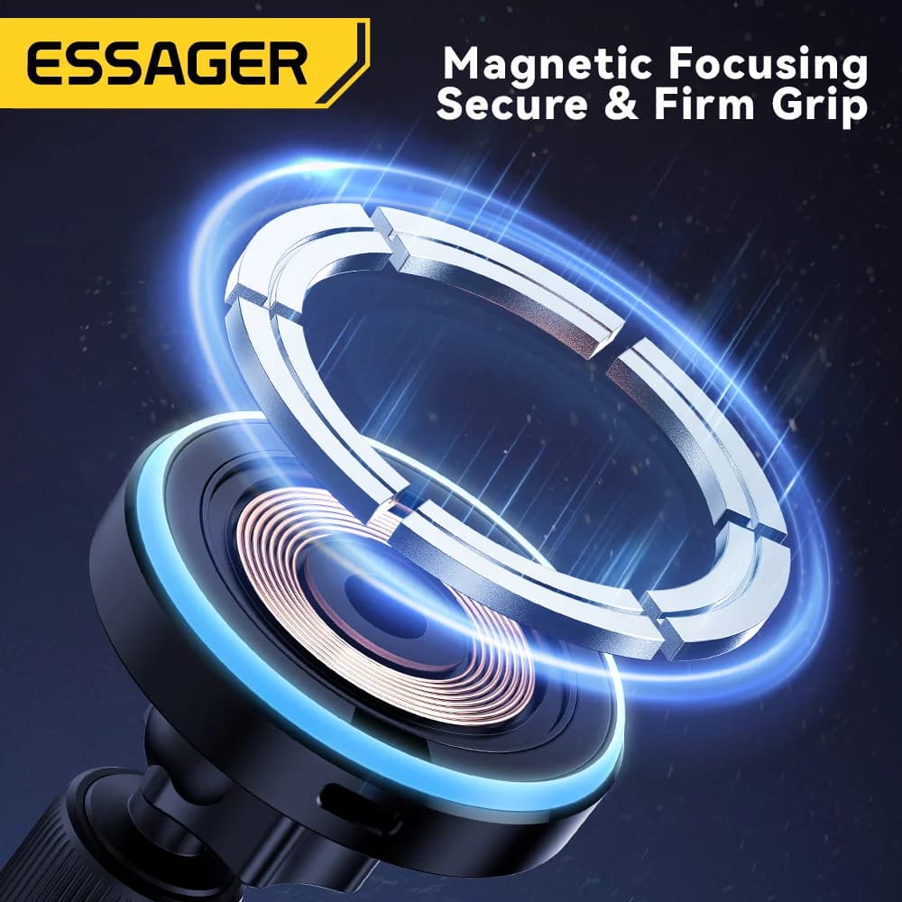 Giá đỡ sạc không dây xe hơi từ tính 15W có đèn LED