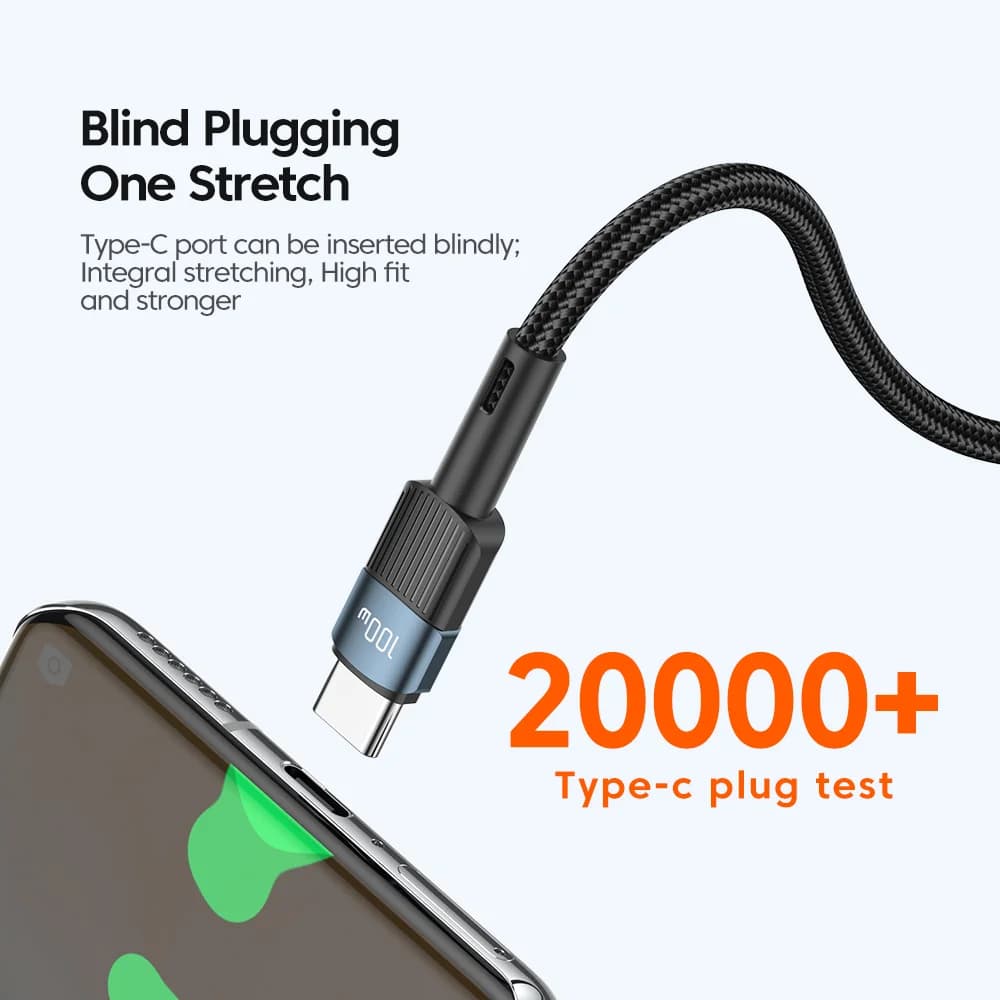 Cáp sạc nhanh USB-C sang USB-C 100W, dài 3m